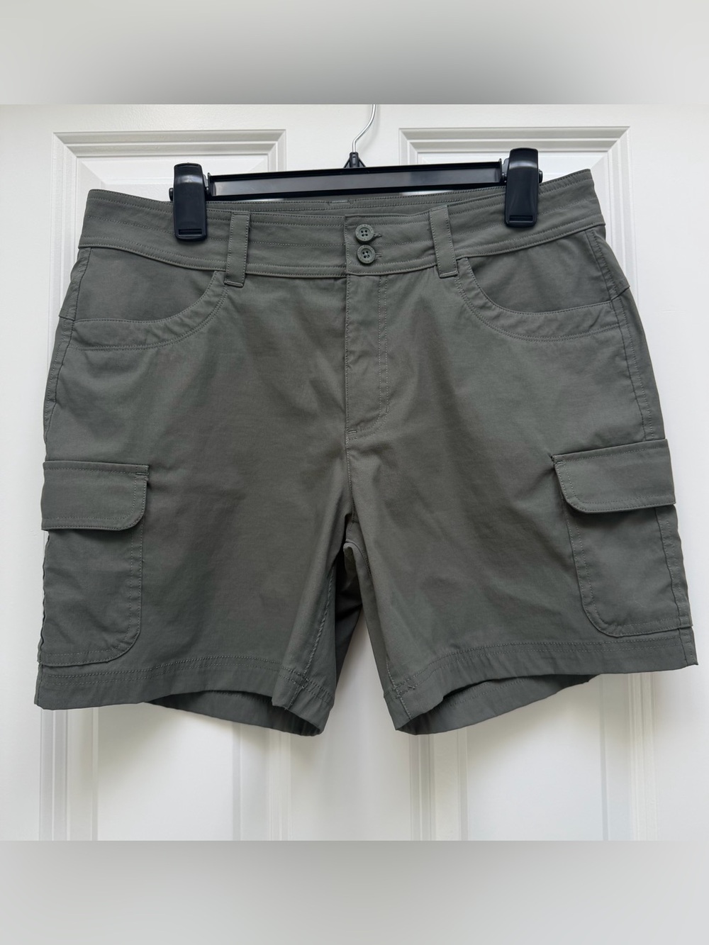 EDDIE BAUER SUMMER TRAIL 4 POCKET CARGO SHORTS GREEN 10 OUTDOOR HIKING